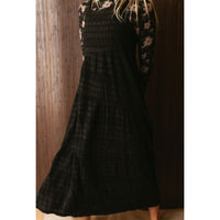 and tmrw Black Velvet Lines Maxi Jumper
