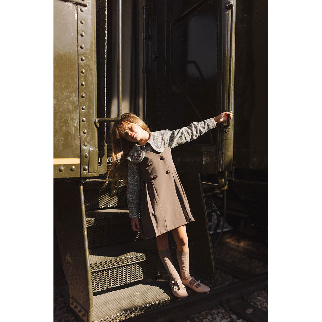 1984 Mocha Pleated Jumper