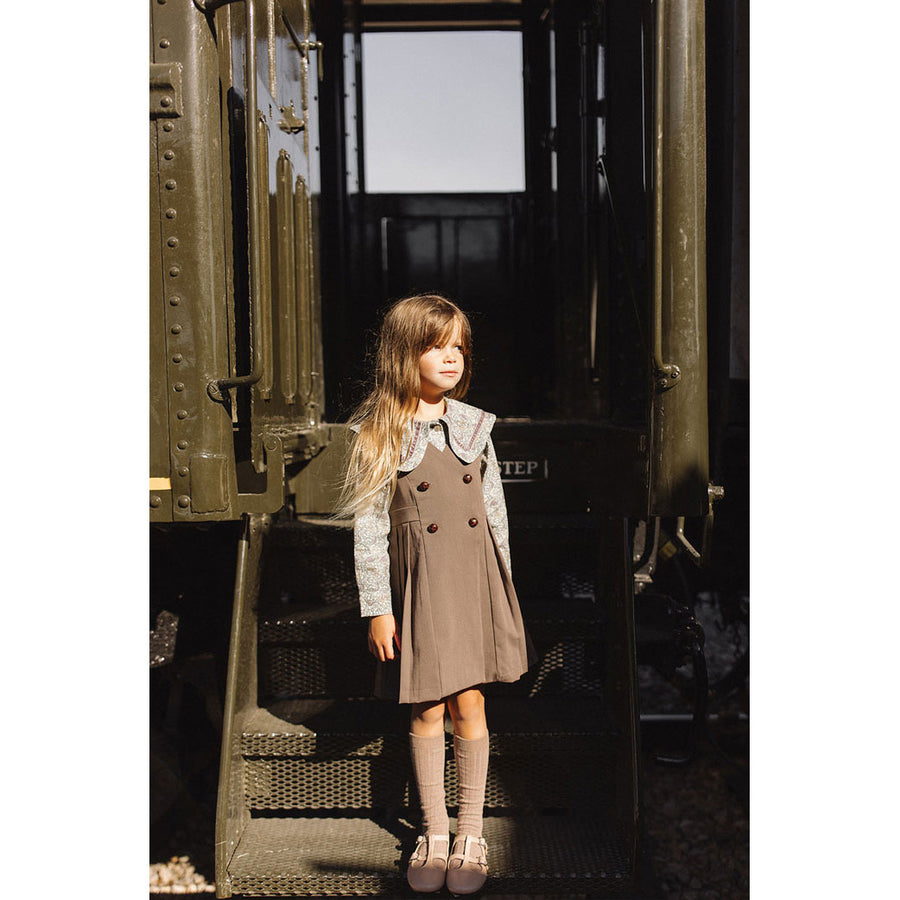 1984 Mocha Pleated Jumper