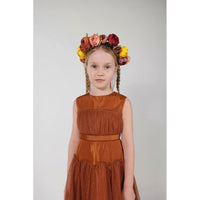 Tia Cibani Copper Tulle Overlay Party Dress
