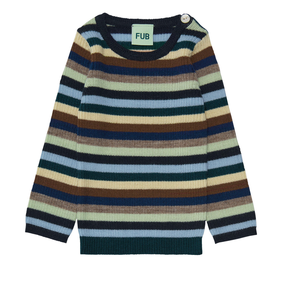 FUB Multi Stripe Baby Rib Sweater