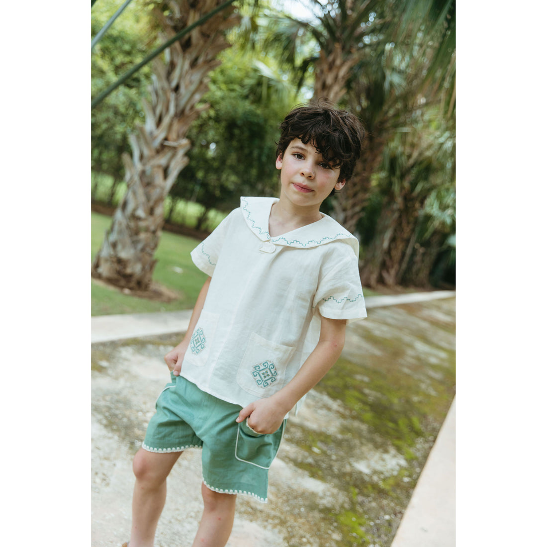 Lali  Peridot Green Birch Shorts