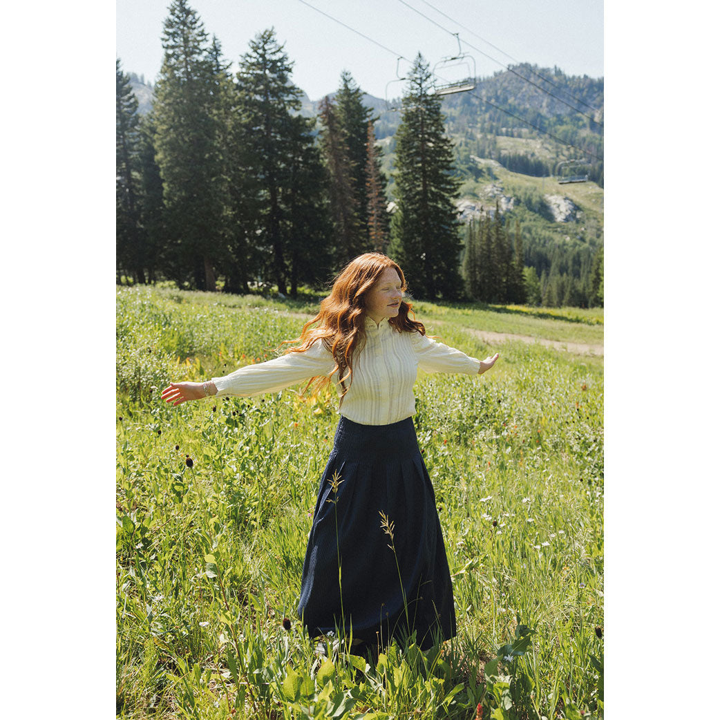 Clubhouse Textured Ruffle Shirt
