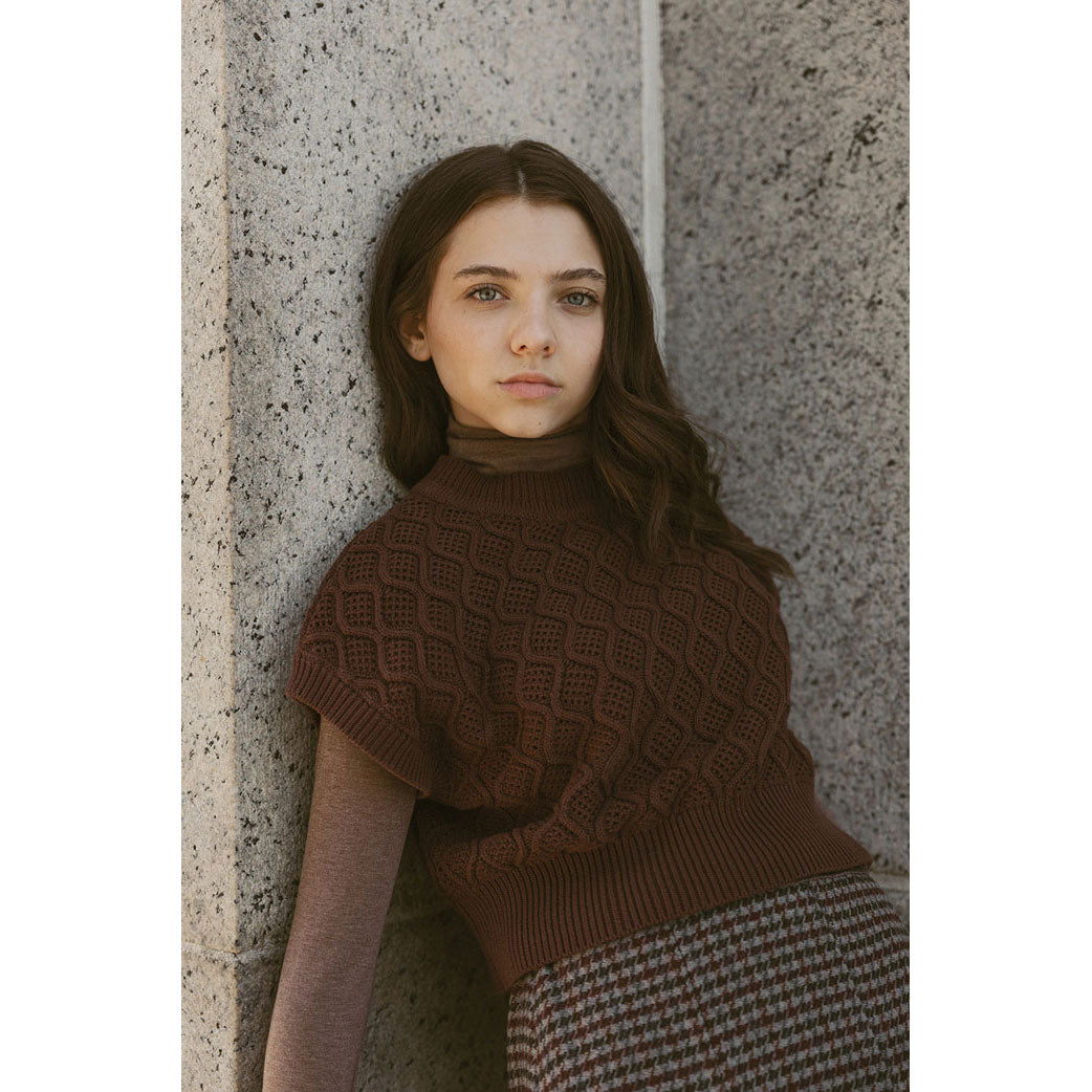 Ava and Lu Taupe Knit Vest