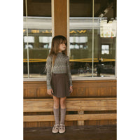 1984 Mocha Pleated Skirt