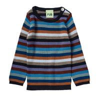 FUB Multi Stripe Baby Rib Pullover