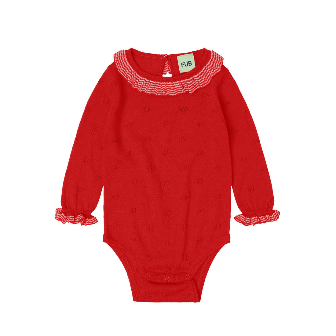 FUB Signal Red Ruffle Bodysuit