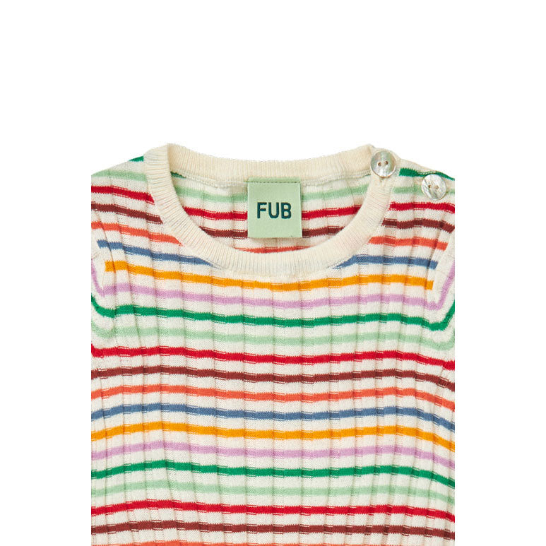FUB Multi Stripe Rib Bodysuit