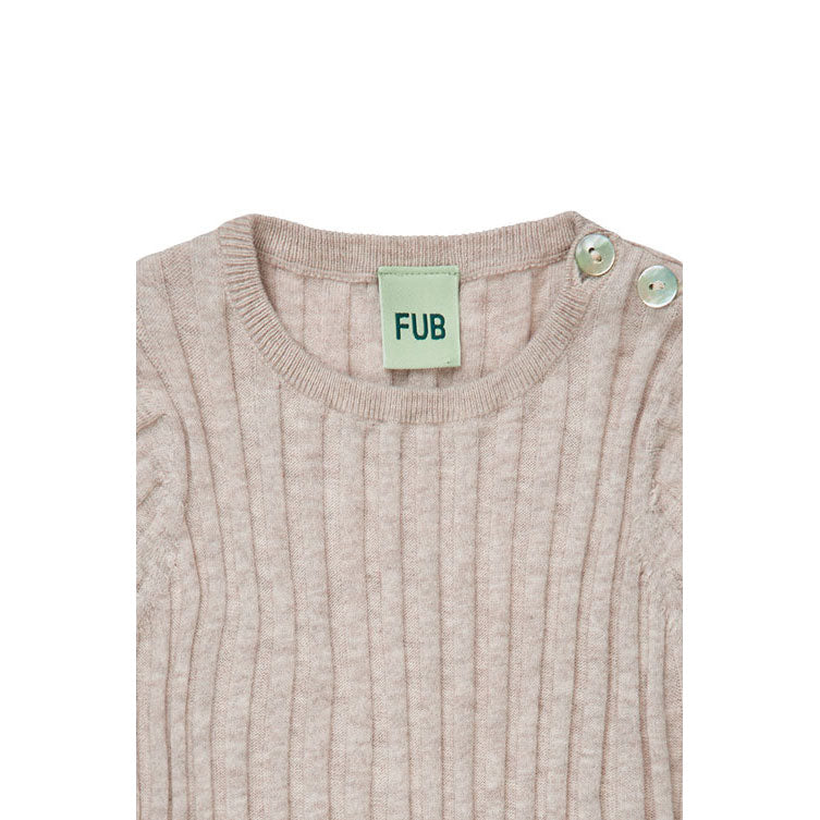 FUB Taupe Melange Rib Bodysuit