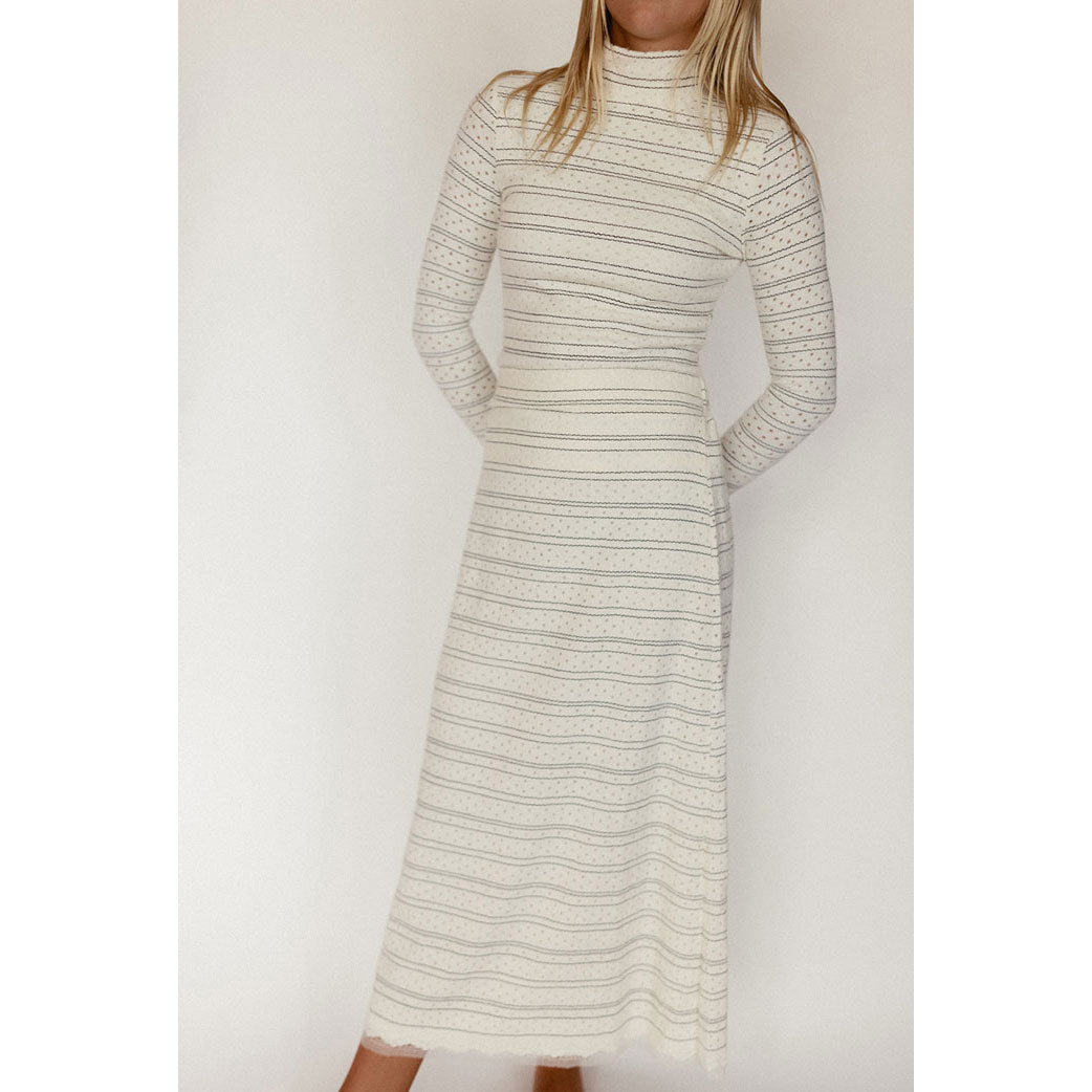 Ava and Lu Cream Knit Maxi Skirt
