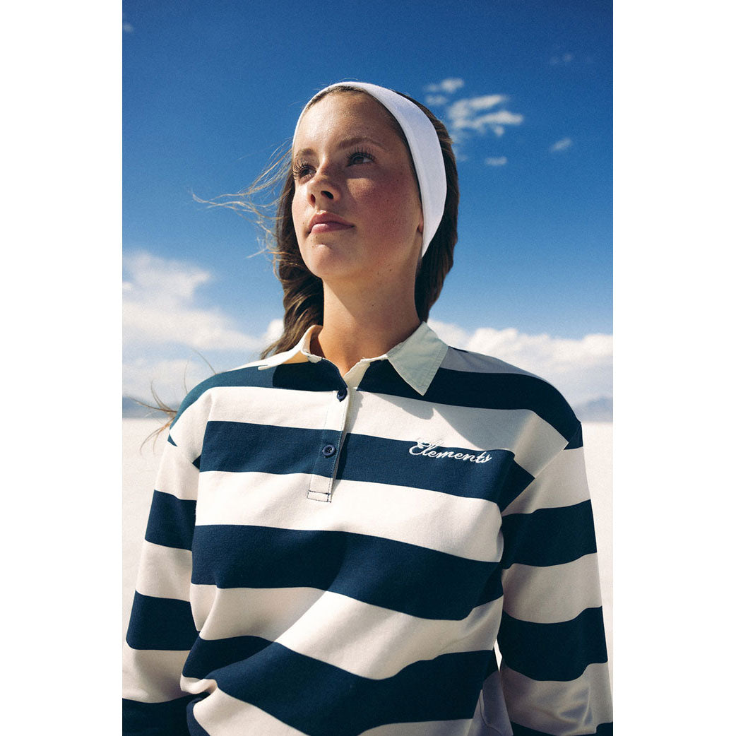 Elements Cream Striped Collar Sweatshirt