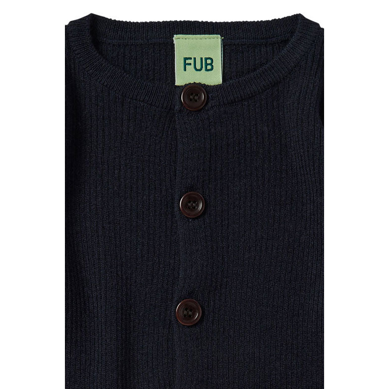 FUB Dark Navy Baby Rib Cardigan