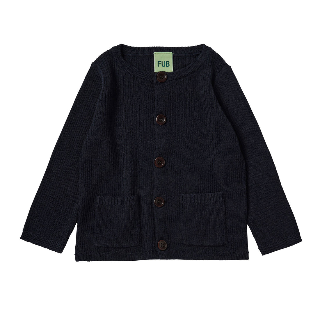 FUB Dark Navy Baby Rib Cardigan