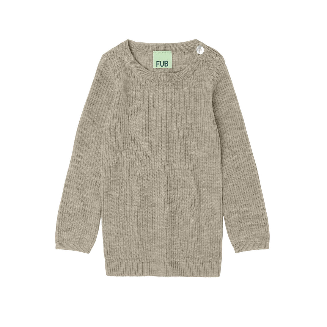 FUB Oat Melange Baby Rib Pullover
