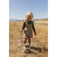 L by Ladida Brown Wool Herringbone Overalls