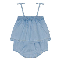 Molo Summer Wash Indigo Flora Romper