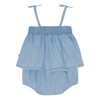 Molo Summer Wash Indigo Flora Romper