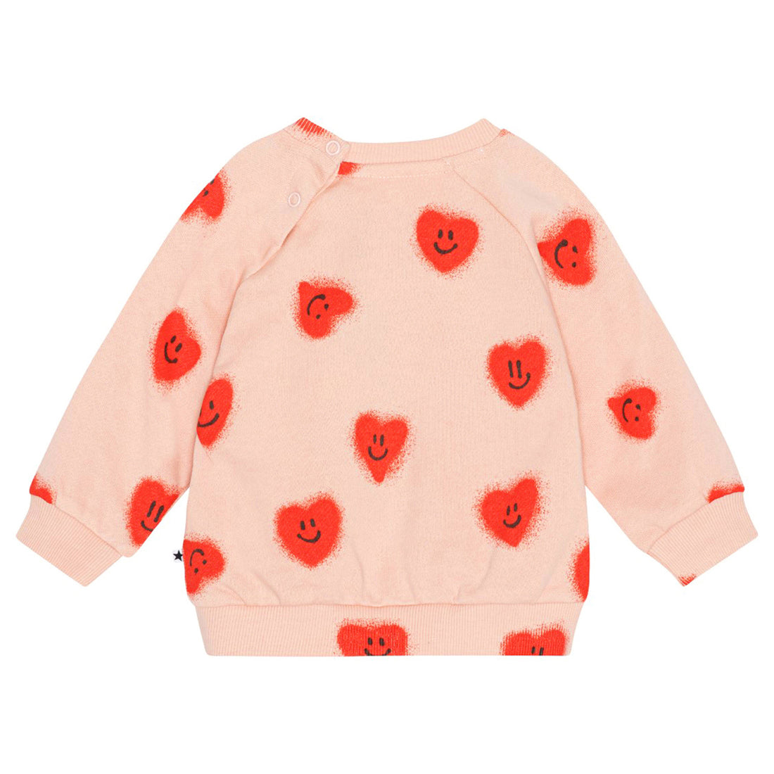 Molo Red Hearts Disc Baby Sweatshirt