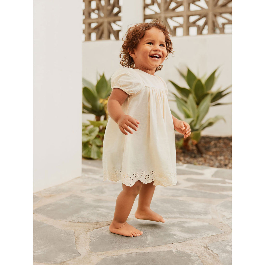 Molo Pearled Ivory Carmen Dress