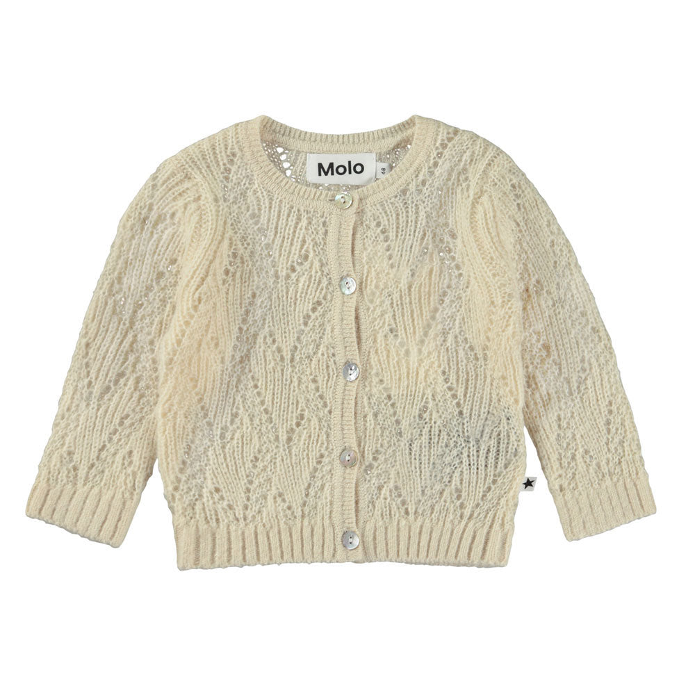 Molo Pearled Ivory Gilli Cardigan