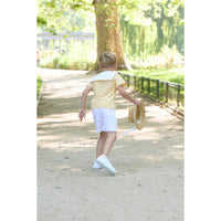 Kidiwi White Cotton Pique Adam Shorts