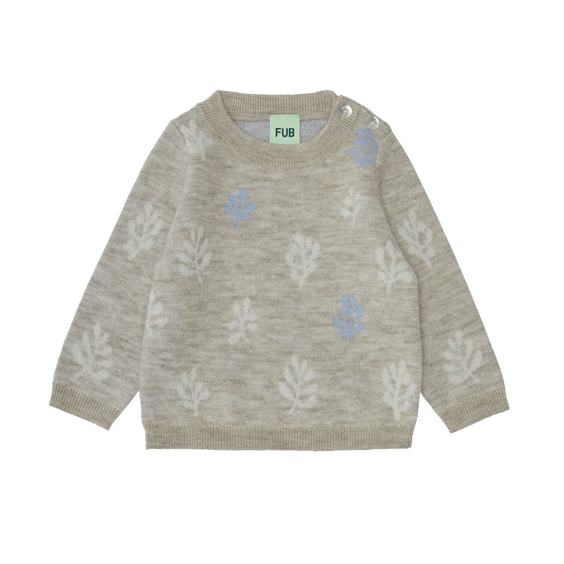 FUB Light Beige Melange Baby Jaquard Sweater