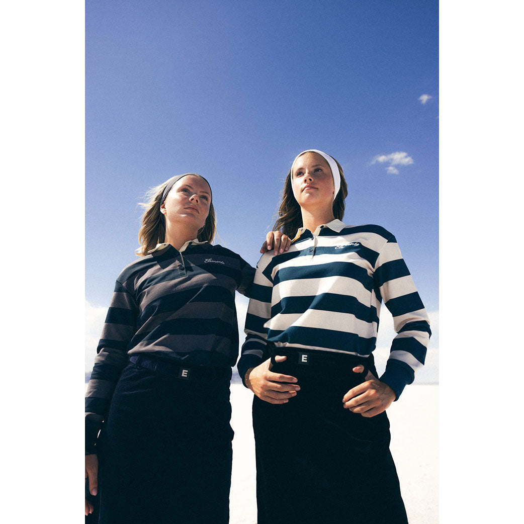 Elements Cream Striped Collar Sweatshirt