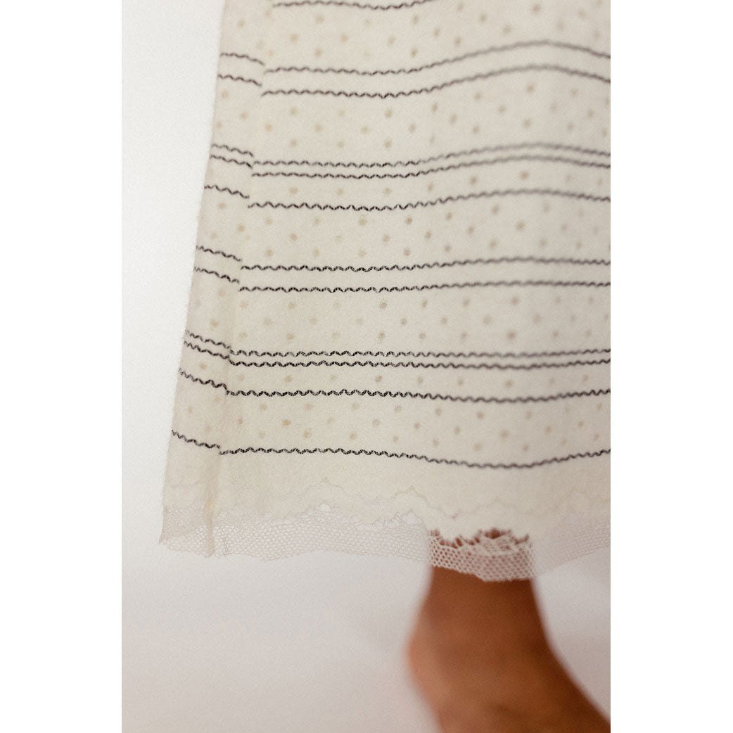 Ava and Lu Cream Knit Maxi Skirt