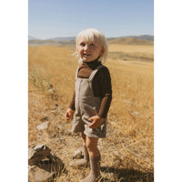 L by Ladida Brown Wool Herringbone Overalls