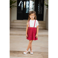 Coco Blanc Red Pleated Jumper