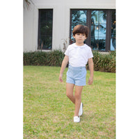 Coco Blanc Pale Blue Button Shorts