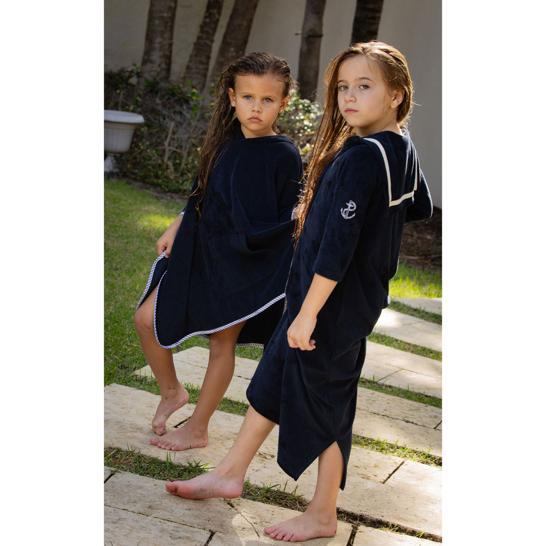 Coco Blanc Navy Terry Sailor Robe