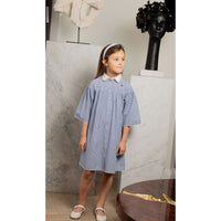 Coco Blanc Navy Striped Dress