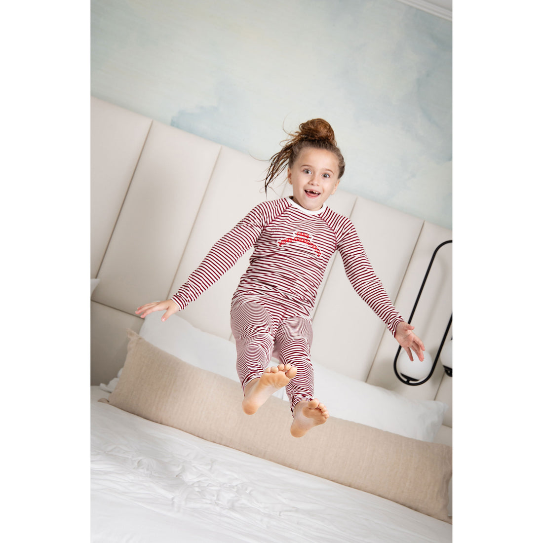 Coco Blanc Raspberry/Cream Crew Pajama
