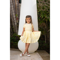 Coco Blanc Pale Yellow Crochet Collar Sweater