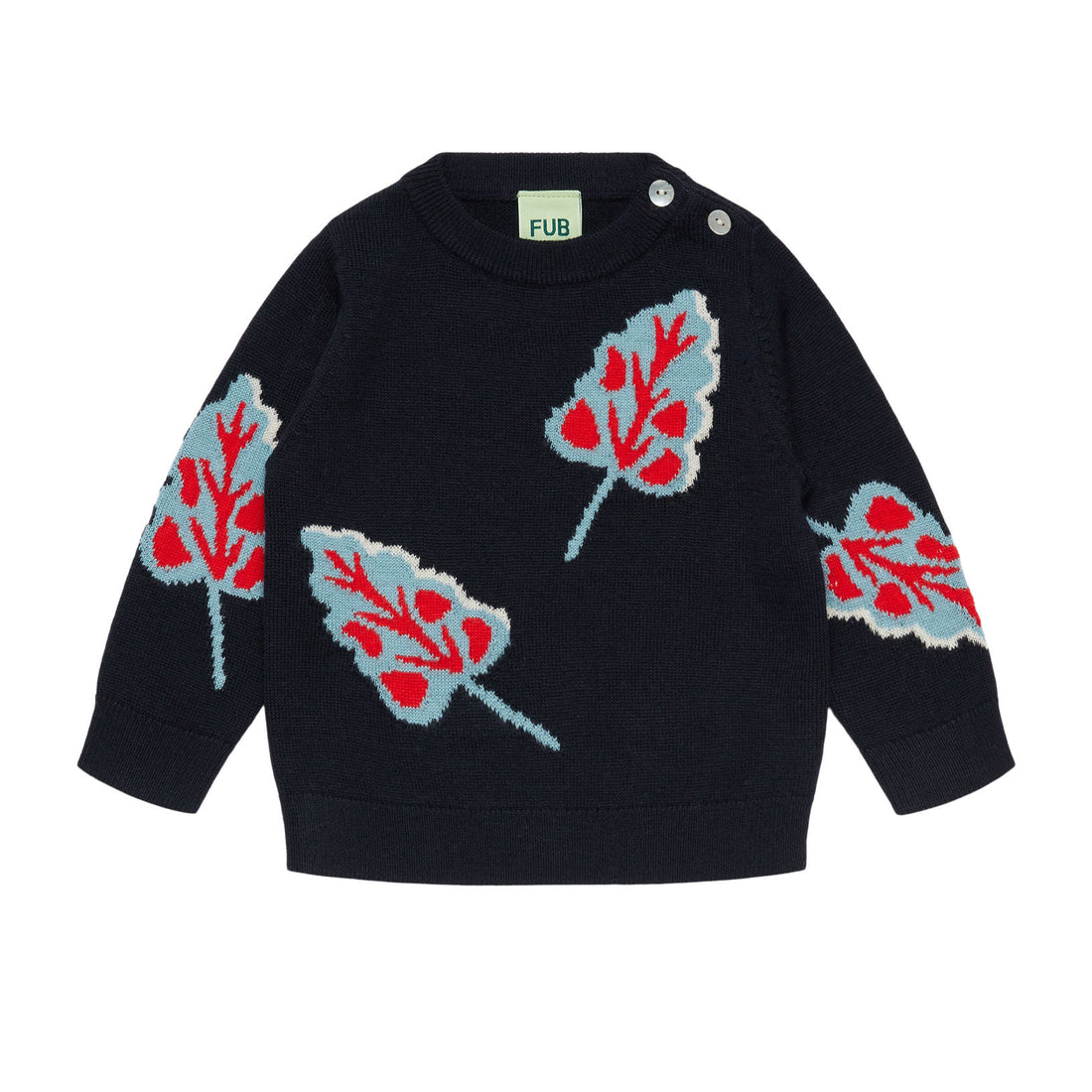 FUB Dark Navy Jaquard Baby Crew
