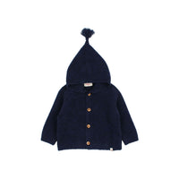 Buho Navy Baby Hood Cardigan