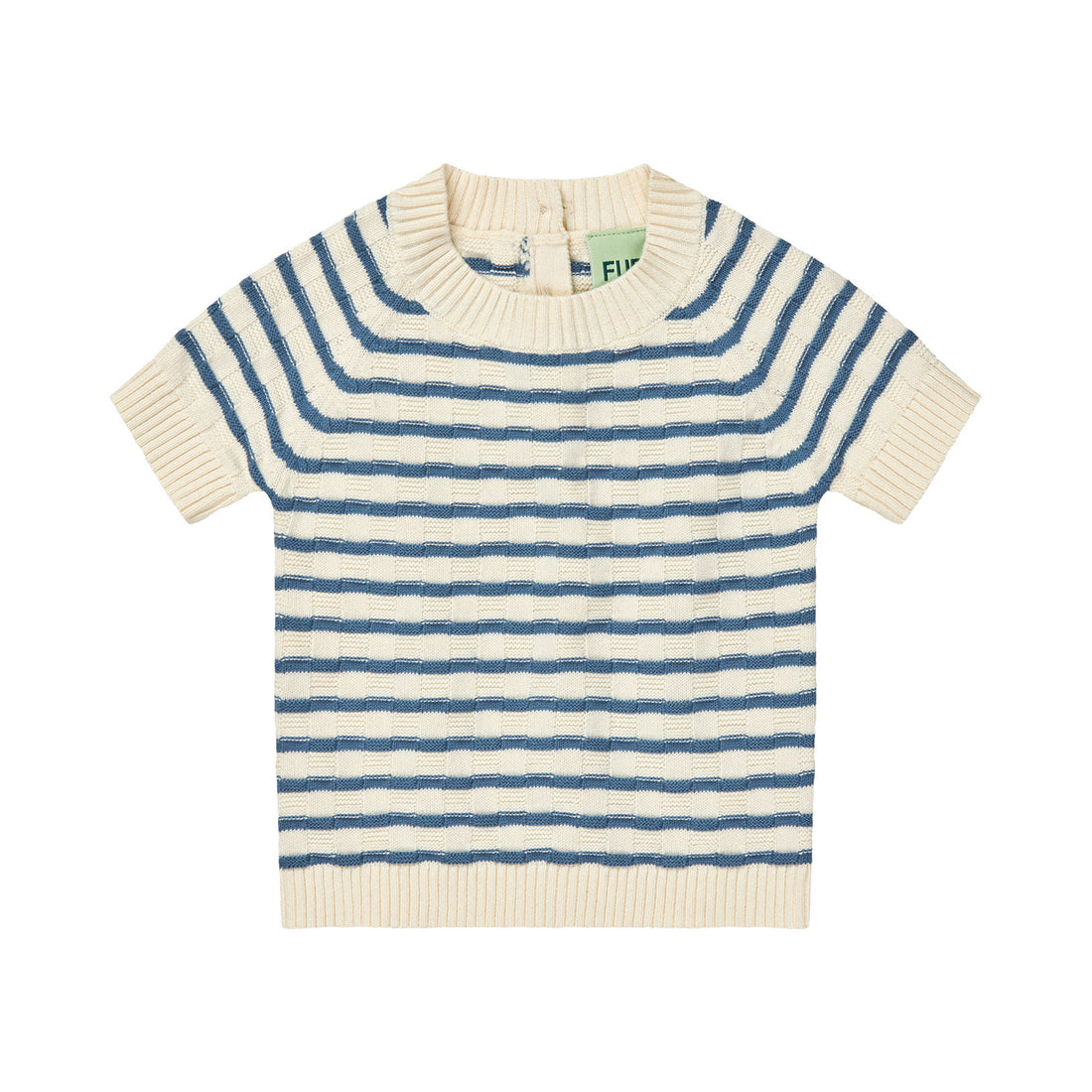 FUB Ecru/Washed Indigo Baby Checked Top