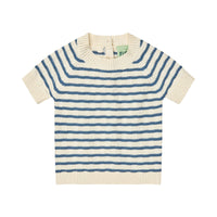 FUB Ecru/Washed Indigo Baby Checked Top