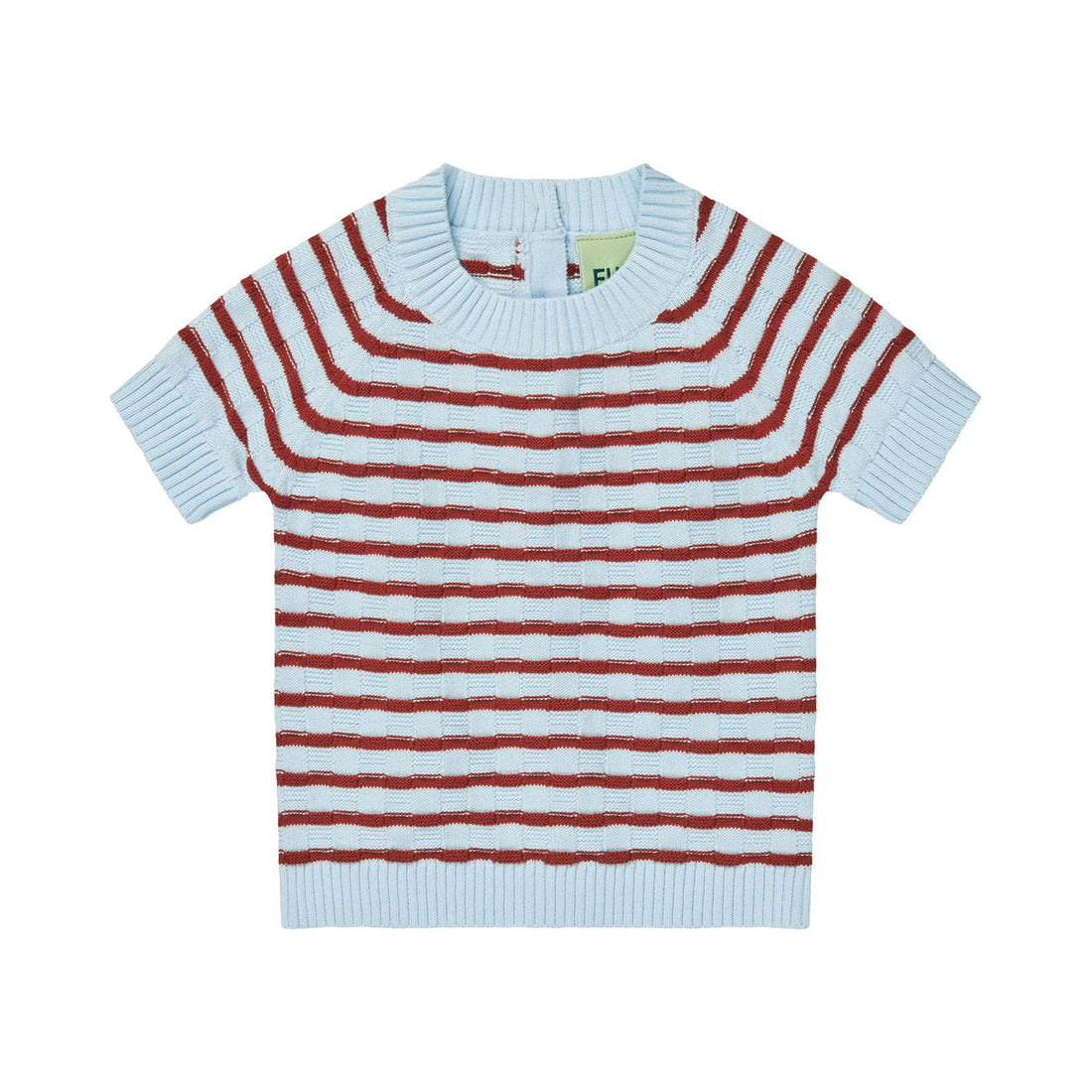 FUB Light Blue/Chili Baby Checked Top