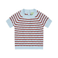 FUB Light Blue/Chili Baby Checked Top