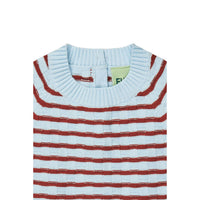 FUB Light Blue/Chili Baby Checked Top