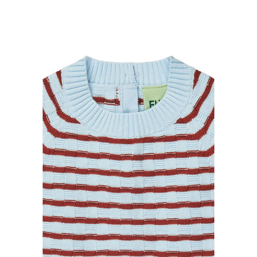 FUB Light Blue/Chili Baby Checked Top