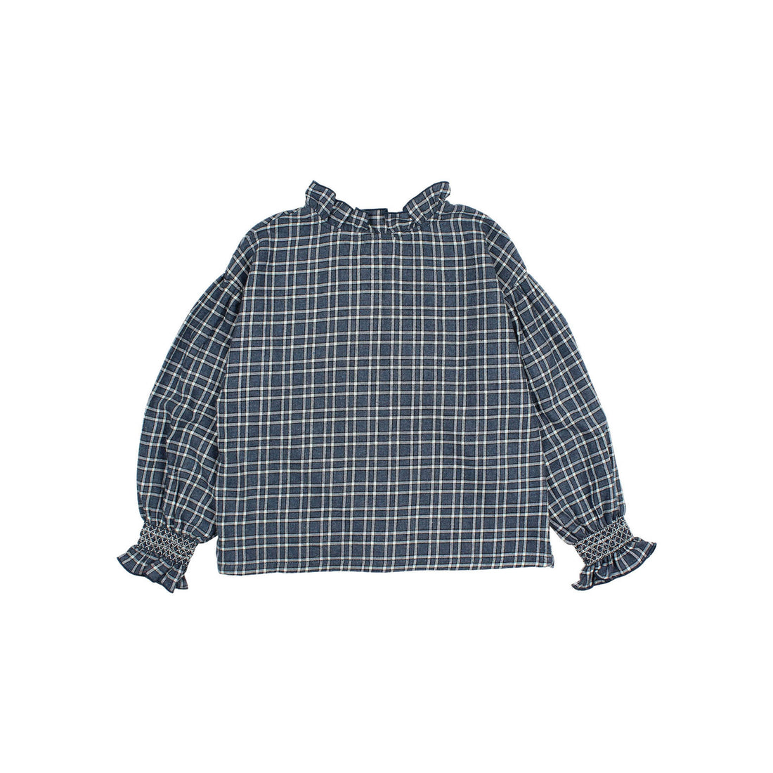 Buho Navy Tartan Blouse
