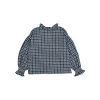 Buho Navy Tartan Blouse