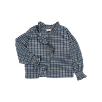 Buho Navy Tartan Blouse