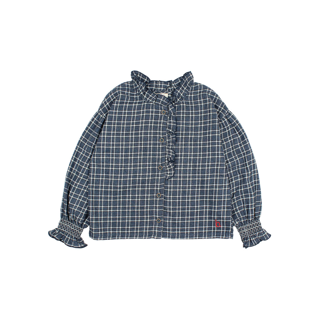 Buho Navy Tartan Blouse
