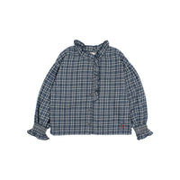 Buho Navy Tartan Blouse