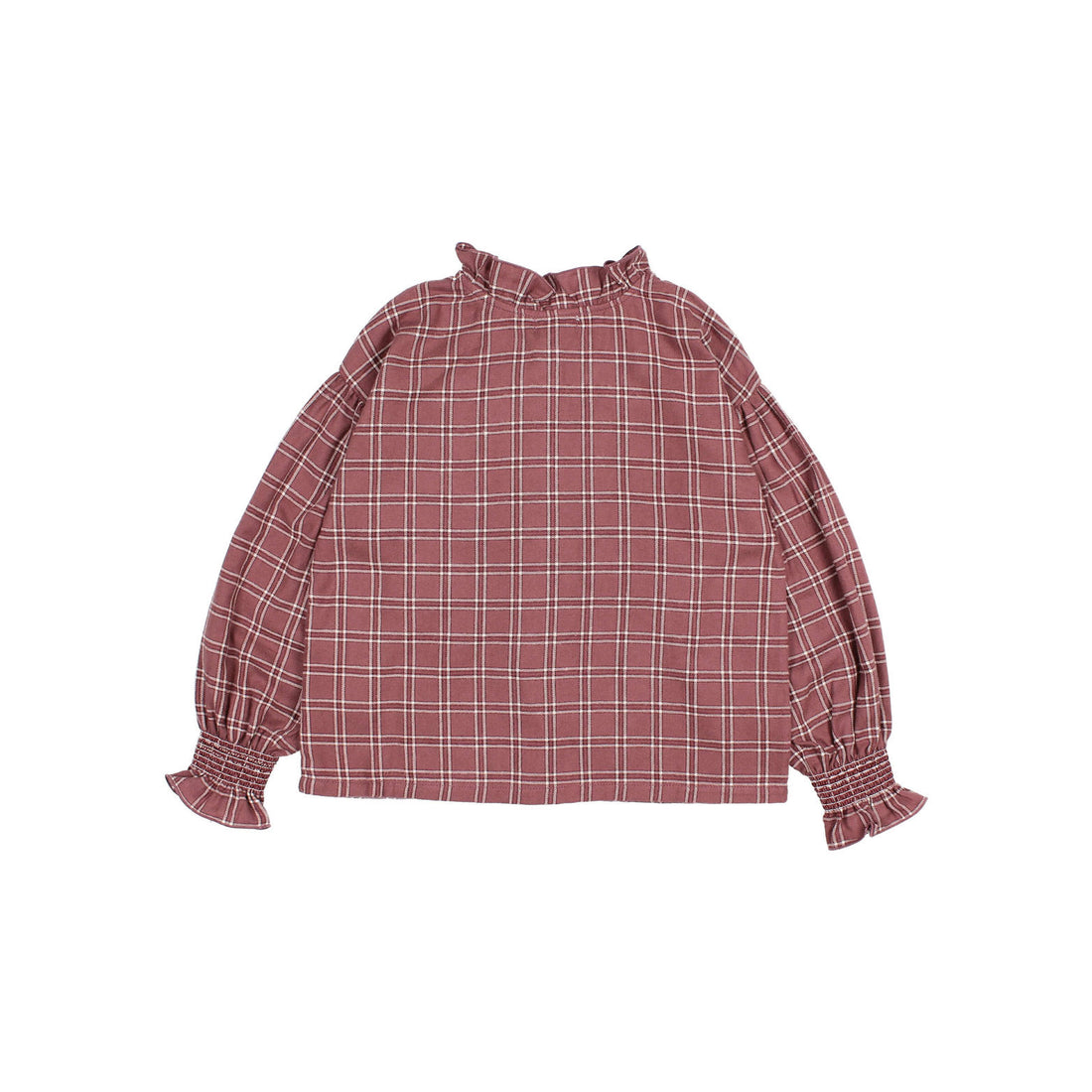 Buho Pomegranate Tartan Blouse