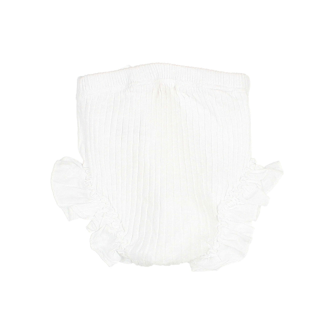 Buho White Rib Ruffle Culotte